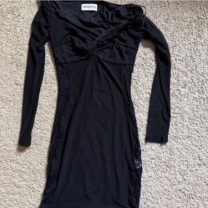 princess polly bodycon long sleeve dress with lace